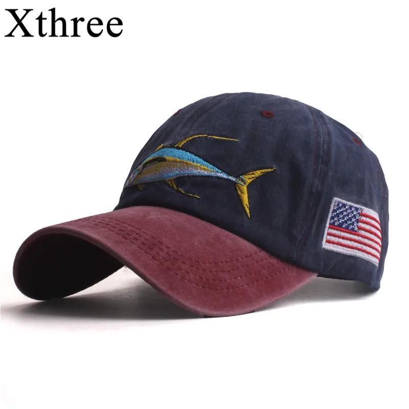 Xthree За мужчин's бейзболни шапки s за мъже шапки стил за жени шапка възстановяване на предишното положение бродерия риба шапки ежедневното casquette татко, шапката на хип-хоп шапки