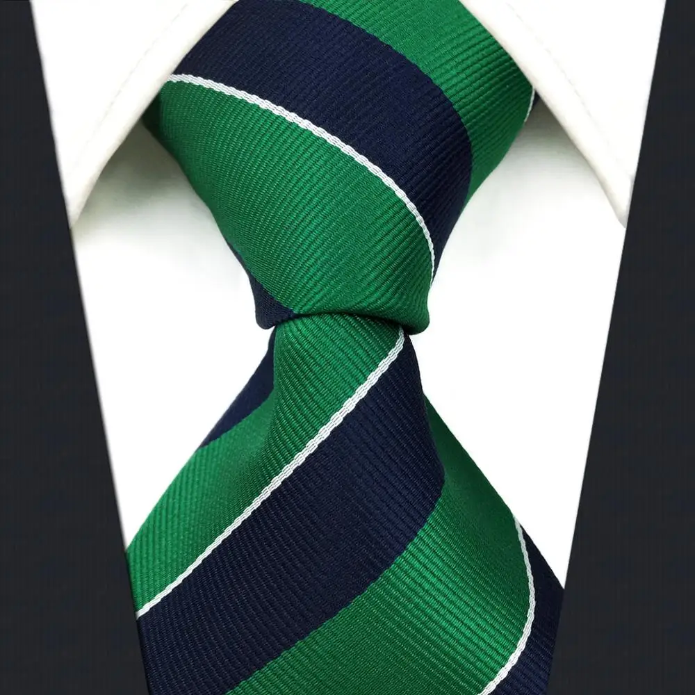 Y27 Тъмно зелени, Шарени Дълги Мъжки Вратовръзки, Вратовръзки, Носна Кърпа 63 