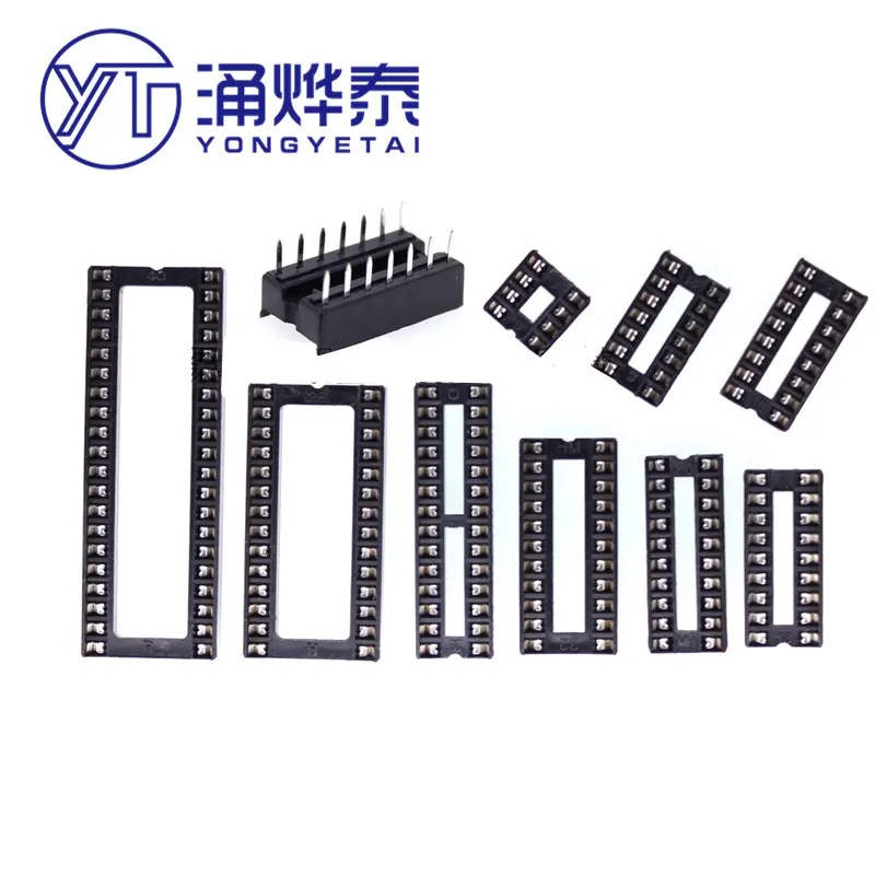 YYT 10 БР. IC конектор вграден блок преки включете DIP на чип за микроконтролера с квадратна дупка база 8 P 14 16 20 24 28 32 40 P Pin