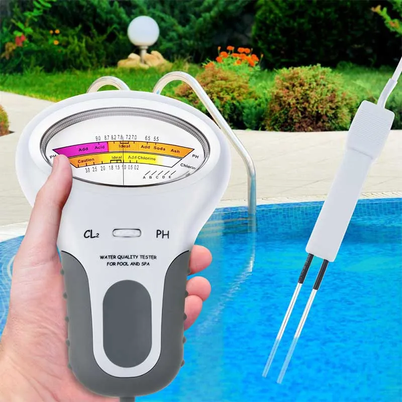 ZK3 Измерители на Хлор PH Тестер 2 в 1 Тестер Уред За Проверка на Качеството на Водата CL2 Измерване на Басейна Аквариум Питейна вода