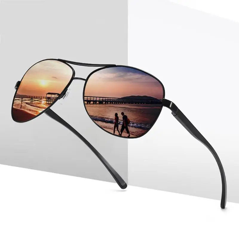 ZXWLYXGX Мъжки Реколта Алуминиеви Поляризирани Слънчеви Очила Класически Марка Слънчеви очила С Покритие Лещи за Очила За Шофиране За Мъже/за Жени