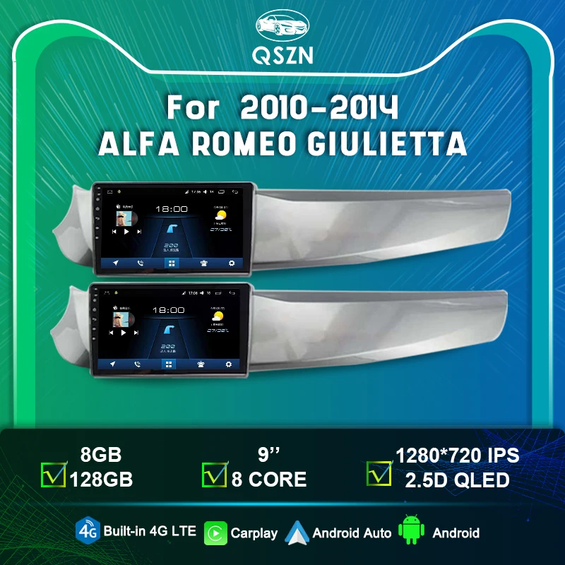 Авто Android 11 За ALFA ROMEO GIULIETTA 2010-2014 Авто Радио Мултимедиен Плейър 4G GPS Навигация DSP 48EQ 2din авто радио