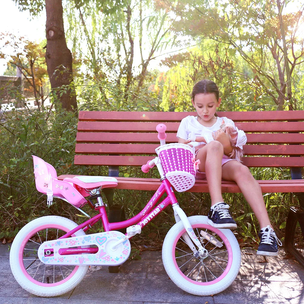 Аксесоари за Детски Велосипед Куклено Седалка, кош За Играчки Мъпет Задната Седалка Куклено Седалка за Бебешка Велосипед със Стикери 
