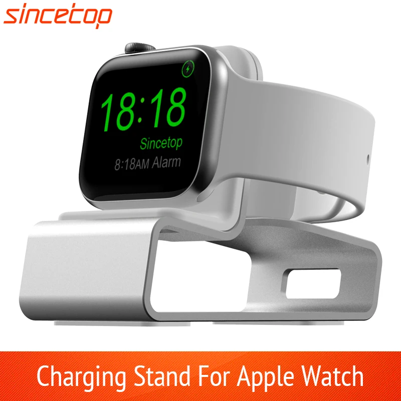 Алуминиева Поставка за зареждане на Apple Watch Stand Series SE/8/7/6/5/4/3/2/1 Настолна Док станция за Зарядно устройство за Силиконов Скоба iWatch 0