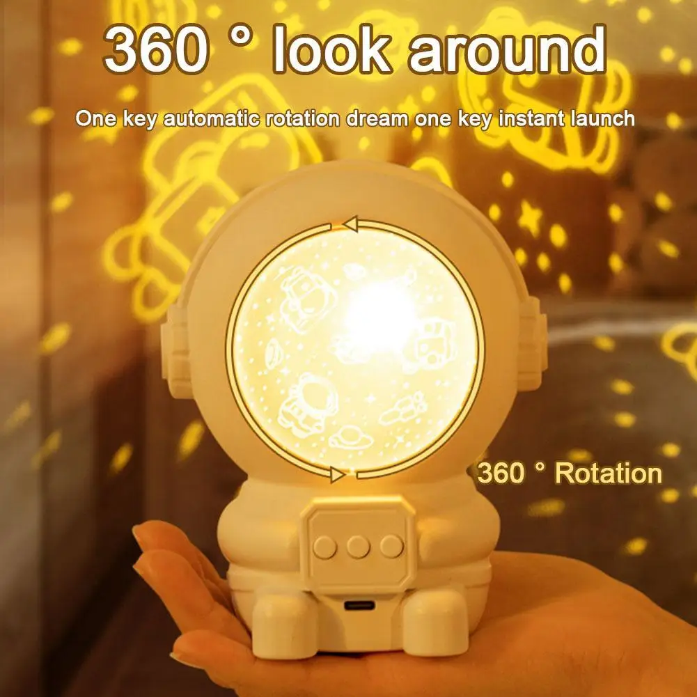 Астронавт Звезден Проектор 360 ° с Регулируема Galaxy Проектор Светлина USB Космонавт лека нощ За Деца, Подарък За Спални Игри Стая 2