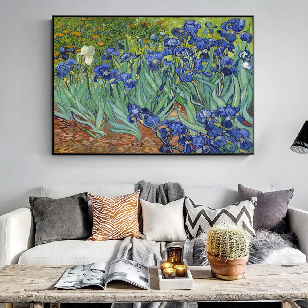 Ван Гог Ириси Цветя, Репродукции На Картини На Стената Импресионист Ириси Платно Изкуството На Декоративни Картини За Хол 3