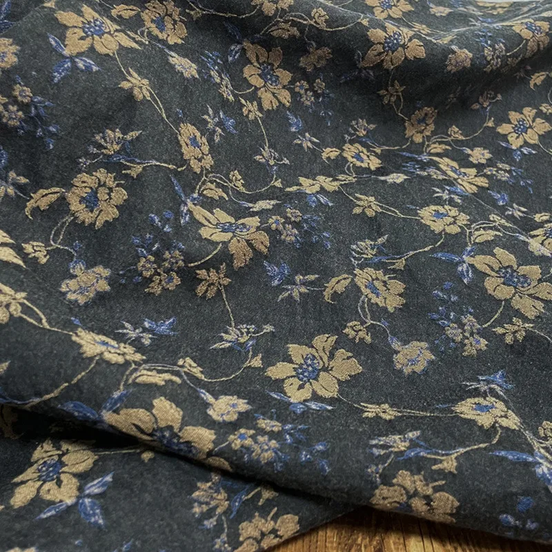 Висококачествен памучен плат tela с високо съдържание и с висока плътност на жаккардовой бродерия, есенно-зимна риза от плат чонсам 1