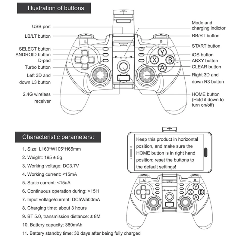 Геймпад Управлението на Bluetooth Pubg Контролер Mobile За iPhone, Android, PC, PS4 PS3 Playstation 4 3 Nintendo Преминете Игри Игра Мат 4