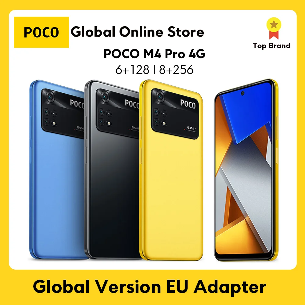 Глобалната версия на POCO M4 Pro 4G Оригиналния смартфон 6 GB 128 GB/8 GB 256 GB NFC Хелио G96 Восьмиядерный 4-Мегапикселова камера 90 Hz AMOLED DotDisplay