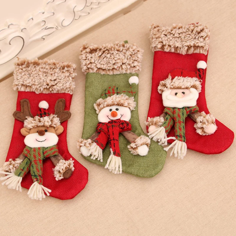 Големи Коледни Подаръчни Пакети За Декорация На Камината Чорапи Нова Година Титуляр За Бонбони Начало Декор Нова Полезна Гореща Разпродажба 2