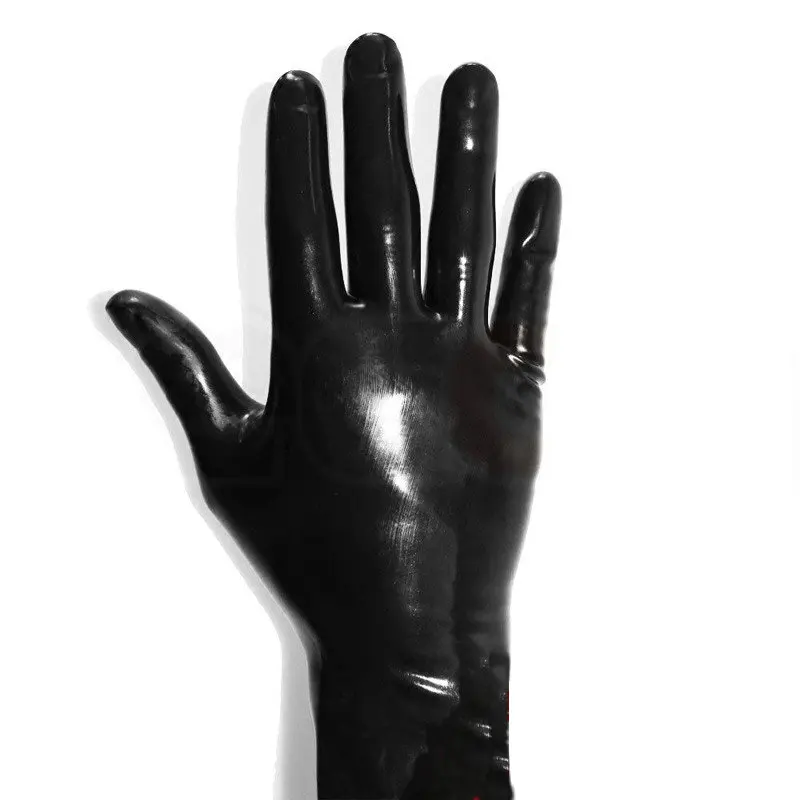 Горещи Продажба Секси Латексови Ръкавици Черни Къси Гумени Ръкавици За Възрастни Унисекс Безшевни Ръкавици 1