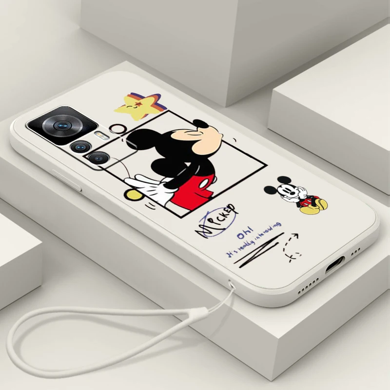 Готин Калъф За телефон Disney с Мики и Мини за Xiaomi Redmi K50, K40 K40S Gaming K30 10В 10 10X 9A 9 9T 9C 9AT 8 8A 5G Течна Въже 0