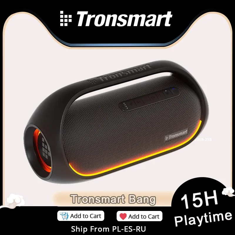 Градинска колона за партита Tronsmart Bang поддържа NFC връзка, патентован SoundPulse® Аудио Празник Впечатляващ Стереозвук