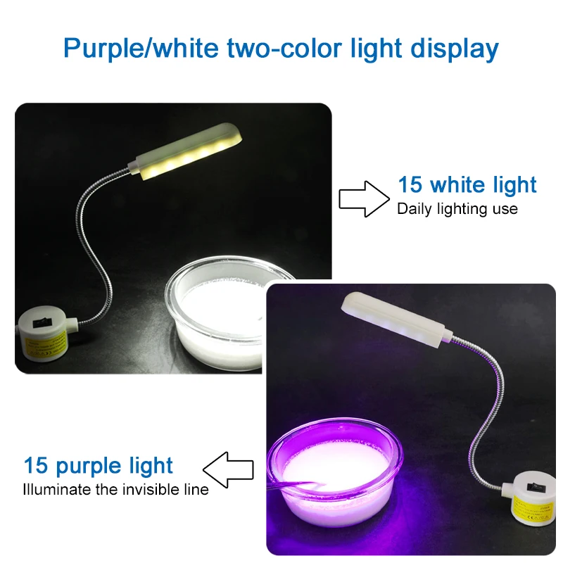 Два цвята осветление за шевни машини може да бъде инсталиран на шивашката машина за работното осветление и промишлено осветление дрехи 4