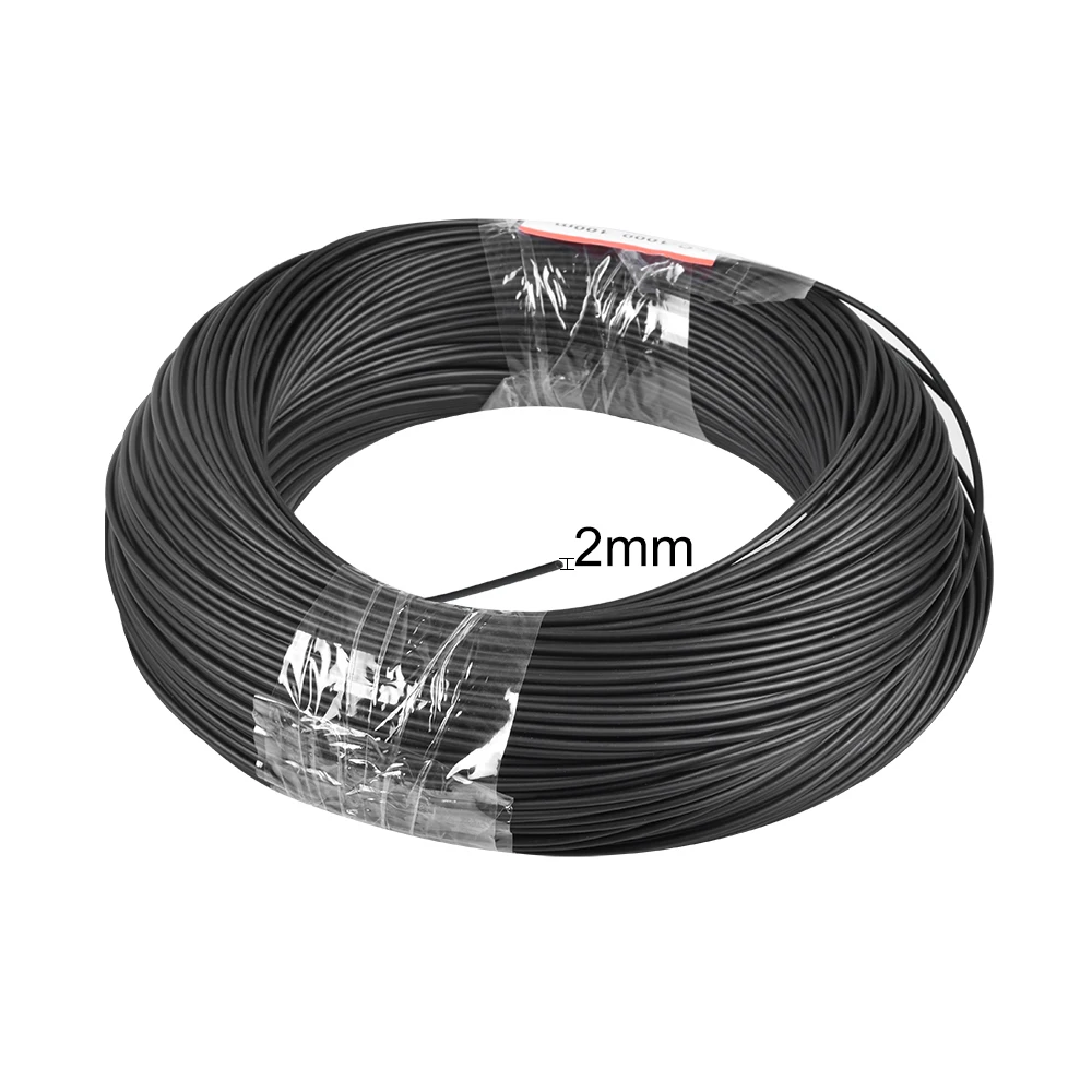Диаметър 1мм кабел от оптични влакна зарева края на ПЛЕКСИГЛАС черни якета 100М пластмасов вътрешен за Декоративно осветление 2