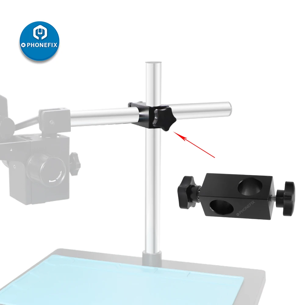 Диаметър 25 мм Скоба за Микроскоп Скоба Интерфейсен Адаптер за Тринокулярного Микроскоп, Камера Универсална Регулиране на 360 Градуса