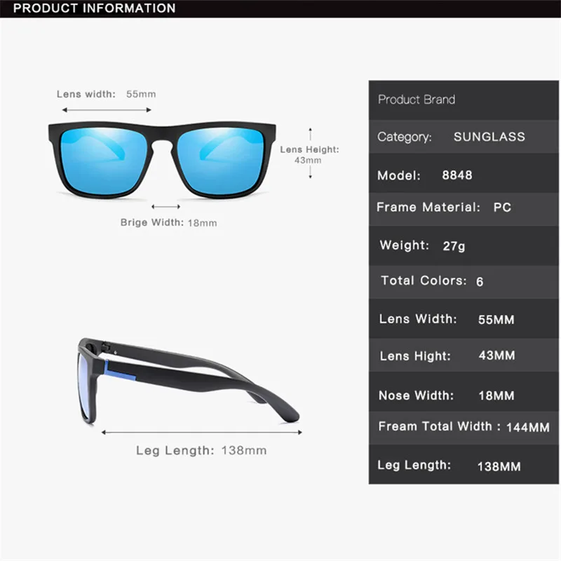 Дълги Квадратни Слънчеви Очила Пазач На Жените И Мъжете, Поляризирани UV400, Мъжки Гъвкави Очила, Мъжки Огледално Отразяващи Слънчеви Очила, Очила с UV400 3