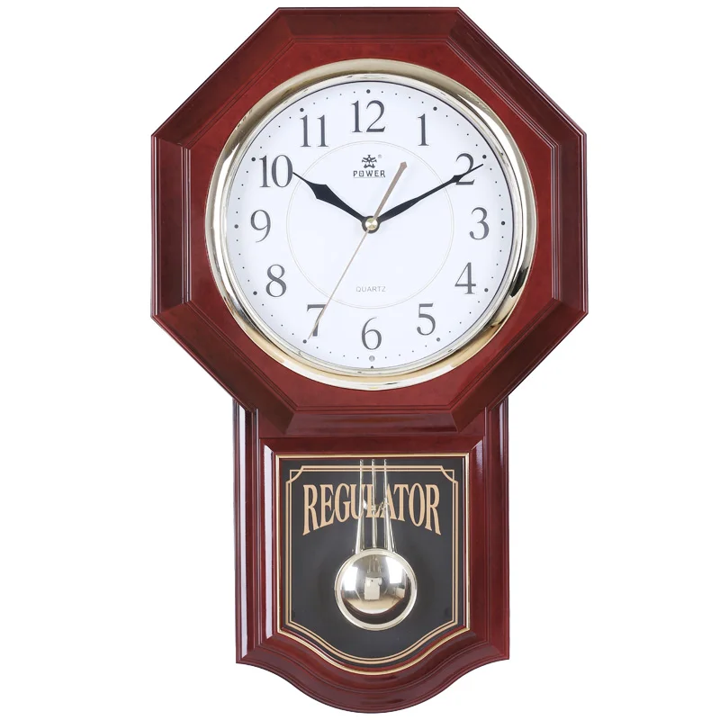 Европейски стил Ежечасный Музикален Звън на стенен часовник автоматично нощно изключване регулатор за силата на звука, превключвател на махалото Тъпо хол стенни Часовници