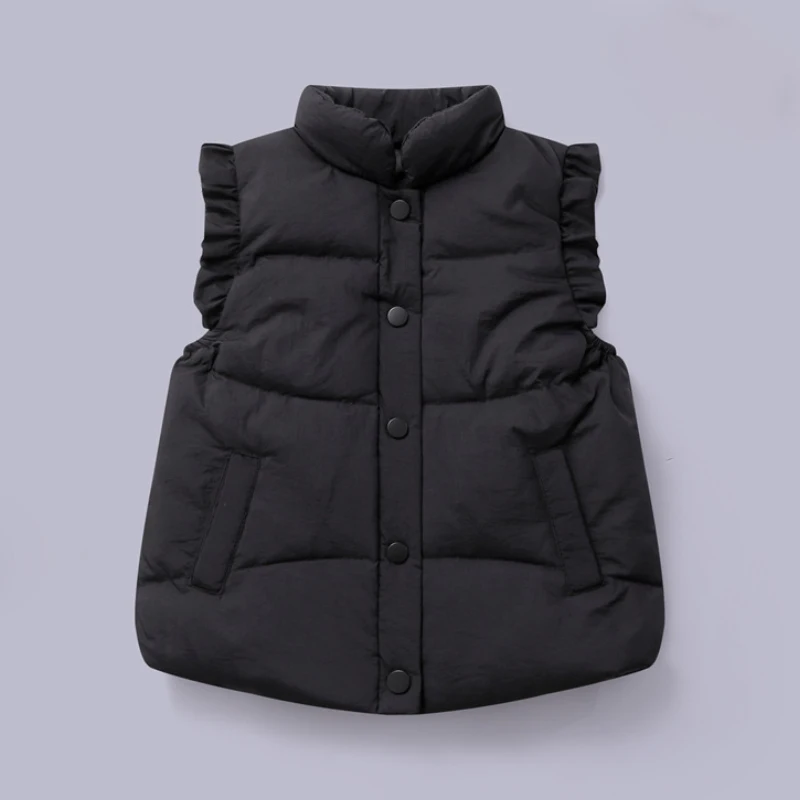 Есенно-зимно яке за момичета 2-8 години, жилетка, новост 2022 година, корейската версия, однотонное палто, модни висококачествени детски дрехи