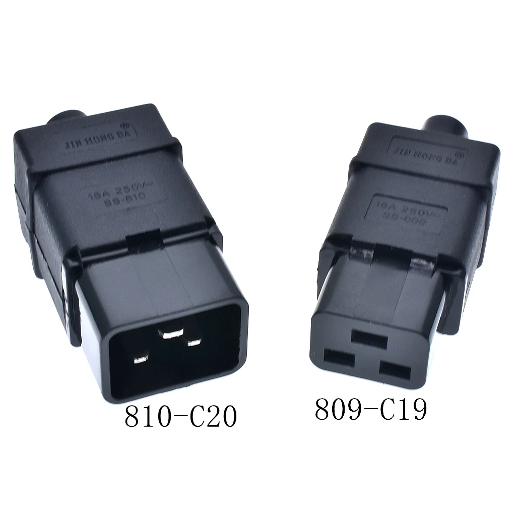 Жак PDU/UPS Standard IEC320 C19 С20 16A 250 v ac Електрически захранващ кабел Конектор кабел Подвижна включете SS-809 Включете SS-810 0