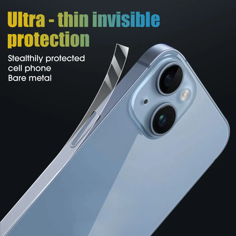 За Apple iPhone 14 Plus Pro MAX Frame Телефон Прозрачна Мека Фолио Етикети Защита От Надраскване Странични Гидрогелевые Филм 5