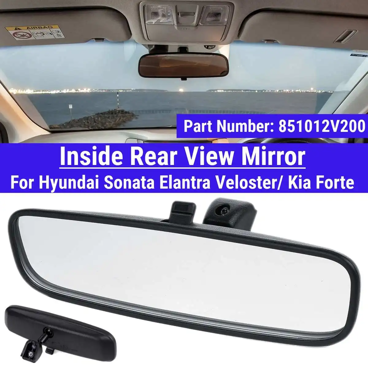 За Hyundai Sonata Elantra Veloster/Kia Forte Автоматично Вътрешно Огледало за обратно виждане Вътрешно Вътрешно Огледало за обратно виждане 851013X100