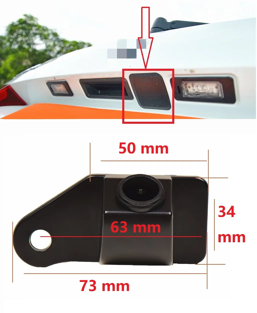 За Mitsubishi ASX RVR 2011-2017, Misayaee HD 1280x720 P Камера за обратно виждане Камера за нощно Виждане Реверсивная резервна камера Водоустойчива 2