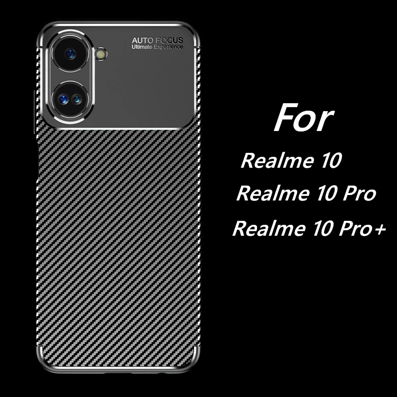 За Realme 10 4G Калъф Realme 10 Pro Plus 5G и 4G Калъф Калъфи устойчив на удари Силиконов TPU Защитен Калъф За вашия Телефон Делото За Realme 10 4G