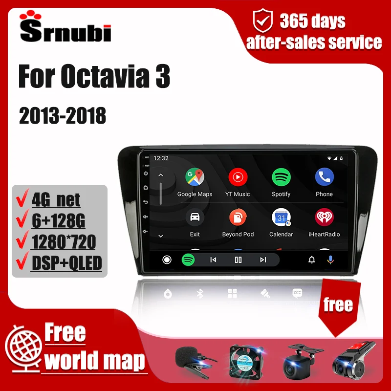 За Skoda Octavia 3 A7 2013-2018 Android 2 Din Стерео Аудио Радио Мултимедия Видео Динамиката на Сензорен екран MP5 DVD Аксесоари