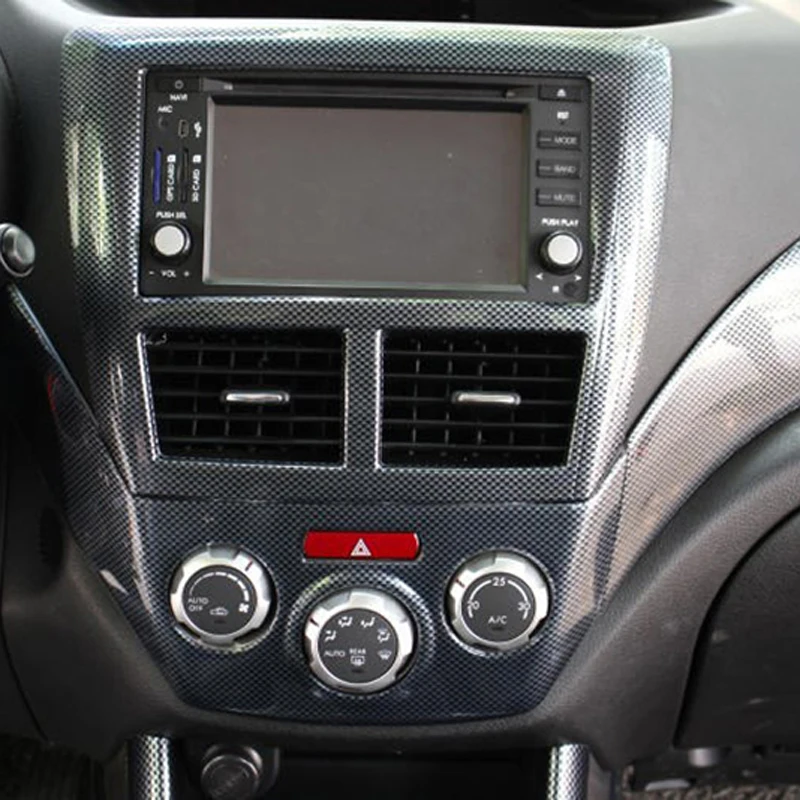 За Subaru Impreza 2007-2011 Въглеродни Влакна Стил Вътрешна Арматурното Табло, Конзола, Дръжки На Купата Бутон За Включване Стеклоподъемника Панел На Кутията Покритие 2
