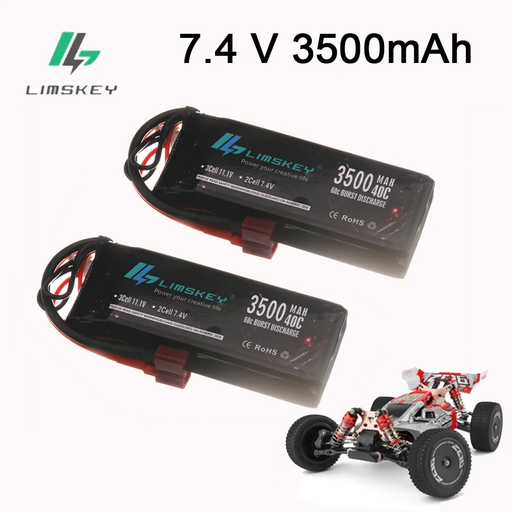 за Wltoys 144001 кола 2 s 7,4 от 3500 mah Lipo батерия Т Конектор за Wltoys 1/14 144001 RC кола Lipo батерия и Аксесоари