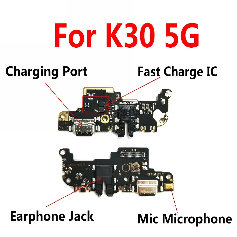 За Xiaomi Redmi K30 5G Type C зарядно устройство ще захранване на Такса ПХБ Докинг Станция Гъвкав Конектор за USB кабел за зареждане Порт Такса Резервни Части