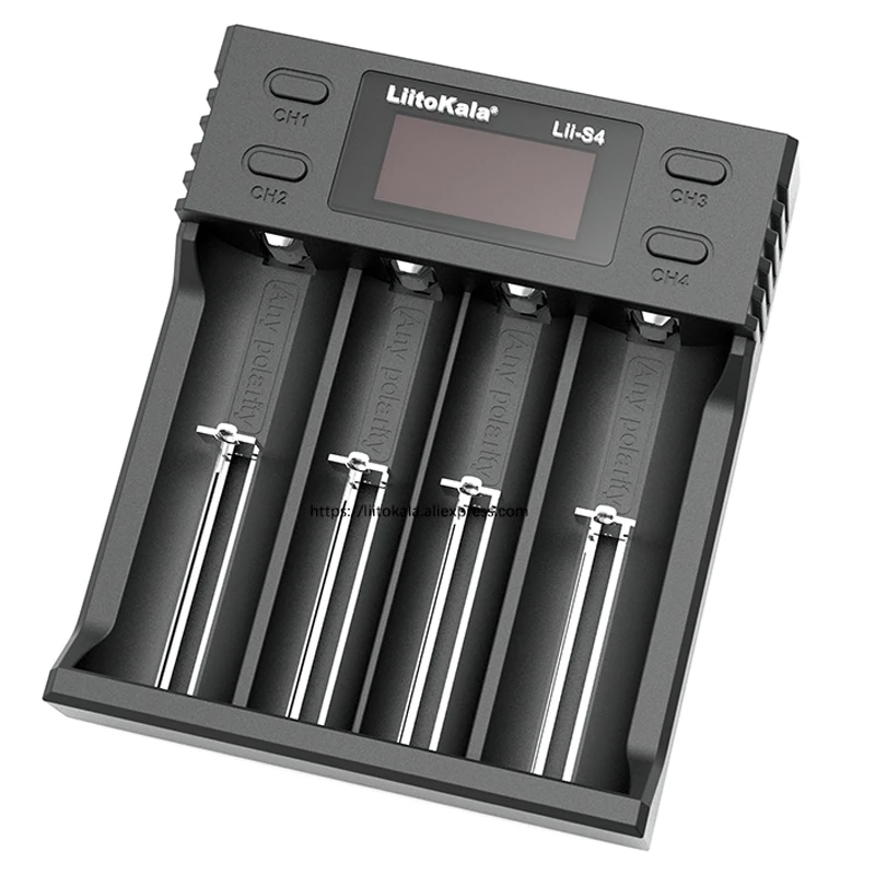 Зарядно устройство Liitokala Lii-S4 S2 LCD 3,7 V 18650 18350 18500 16340 21700 20700B 20700 14500 26650 1,2 V AA NiMH литиева батерия 2
