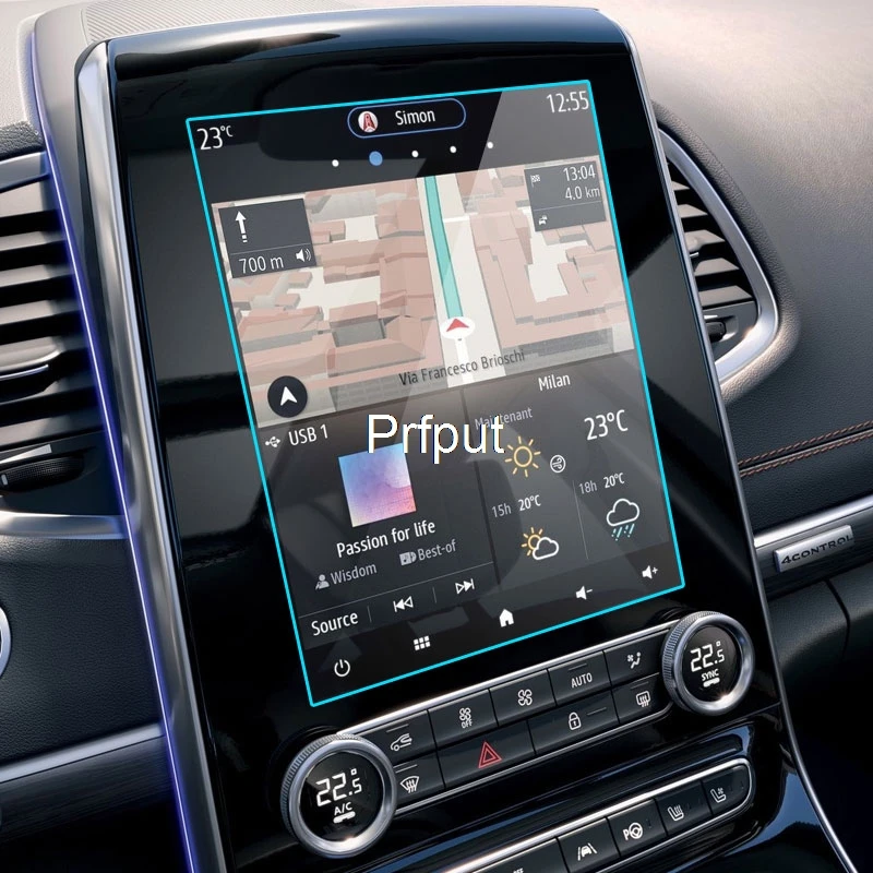 Защитно Фолио От Закалено Стъкло, За автомобилни GPS навигационен екран Renault Espace 2016-2021