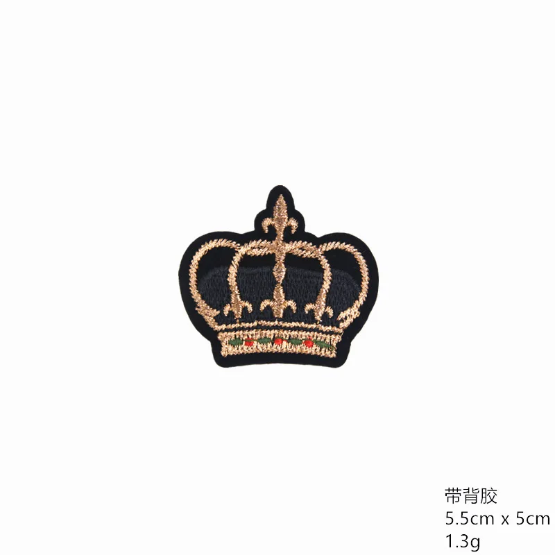 Златна Корона Ленти с Бродерия Royal Crown Железни икони Луксозна Короната Емблемата на Апликация Униформи в стил Лолита 