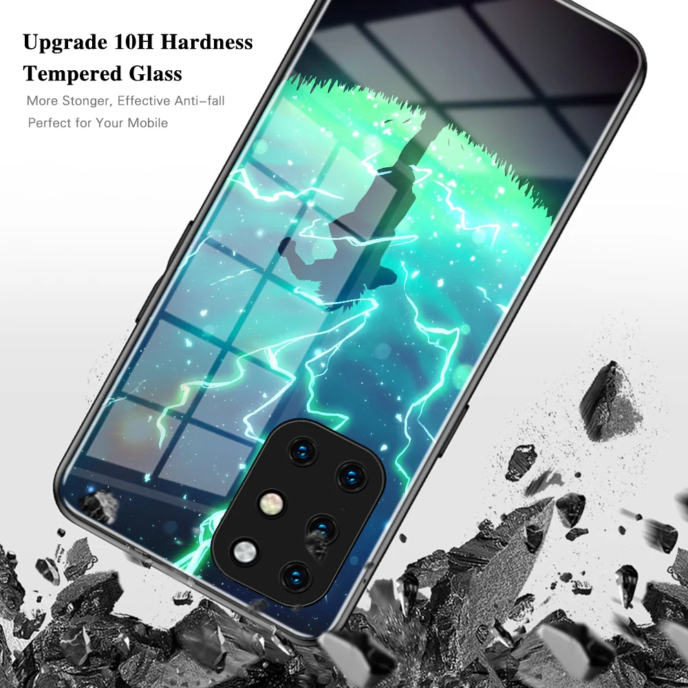Калъф за мобилен телефон с аниме от закалено стъкло за OnePlus 1 + 8T 5 6 6t OnePlus 7 7T 8 8t pro 1 + 9 9Pro Калъф за телефон My Hero Academia Scorch 3