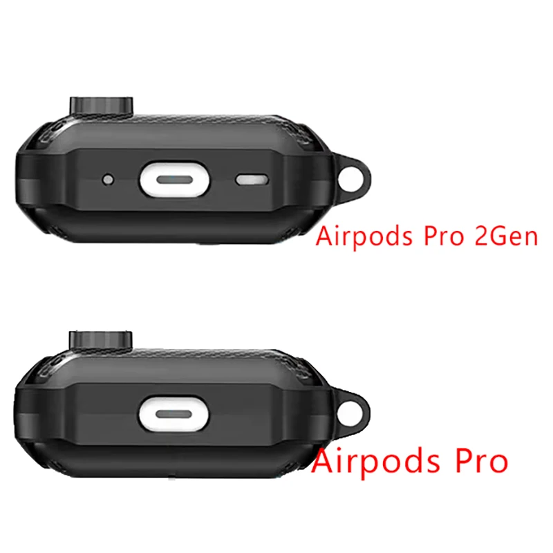 Капак на Превключвателя За Airpods Pro 2 Калъф TPU PC Калъф За Apple AirPods 3 2 Калъф Аксесоари Безжични слушалки С Брелком Черен 3
