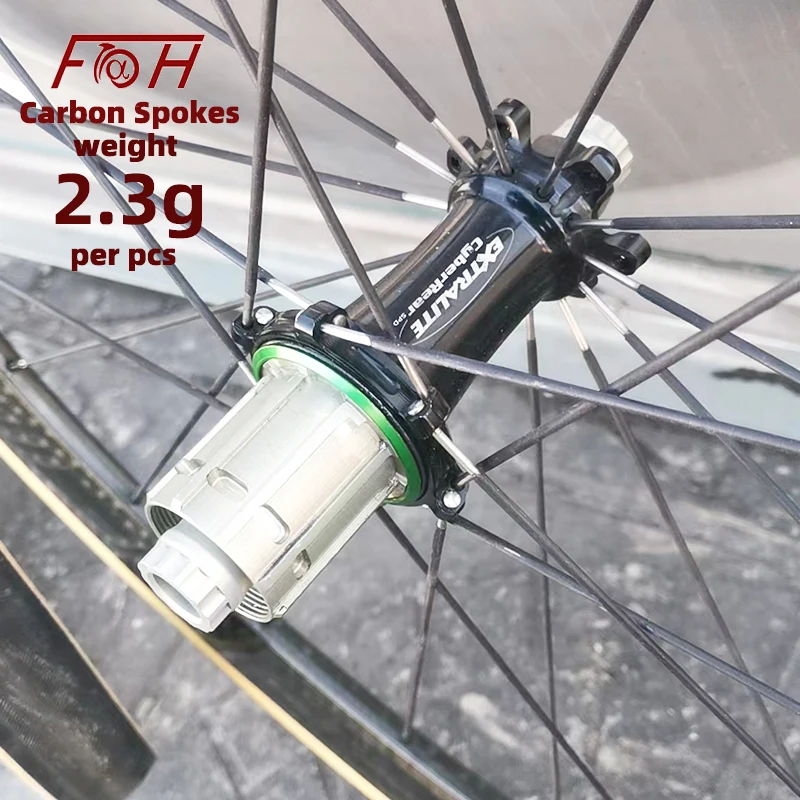 Карбоновая спица на колелото Тежи само 2,25-2,55 g/бр 2,0 Черни кръгли спици с дължина от 245 до 307 мм с прави спици 2