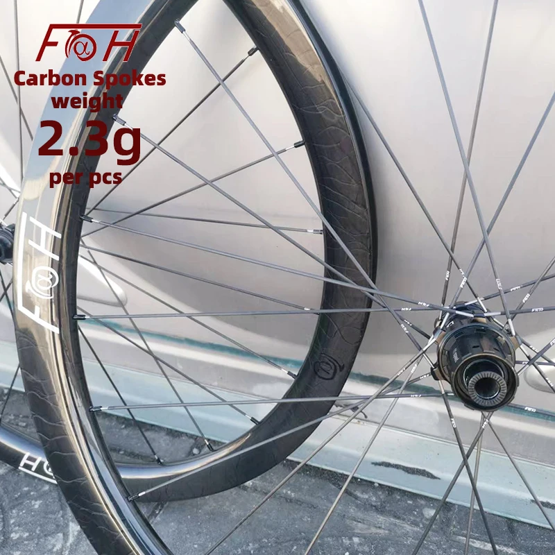 Карбоновая спица на колелото Тежи само 2,25-2,55 g/бр 2,0 Черни кръгли спици с дължина от 245 до 307 мм с прави спици 4
