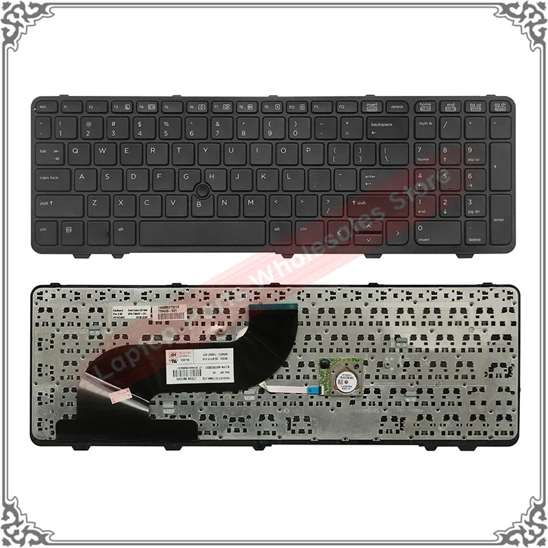 Клавиатурата на САЩ и Великобритания за лаптоп HP PROBOOK 650 G1 655 G1 Английска Малка Клавиатура за Въвеждане, с Подмяна на Показалеца Рамка 0
