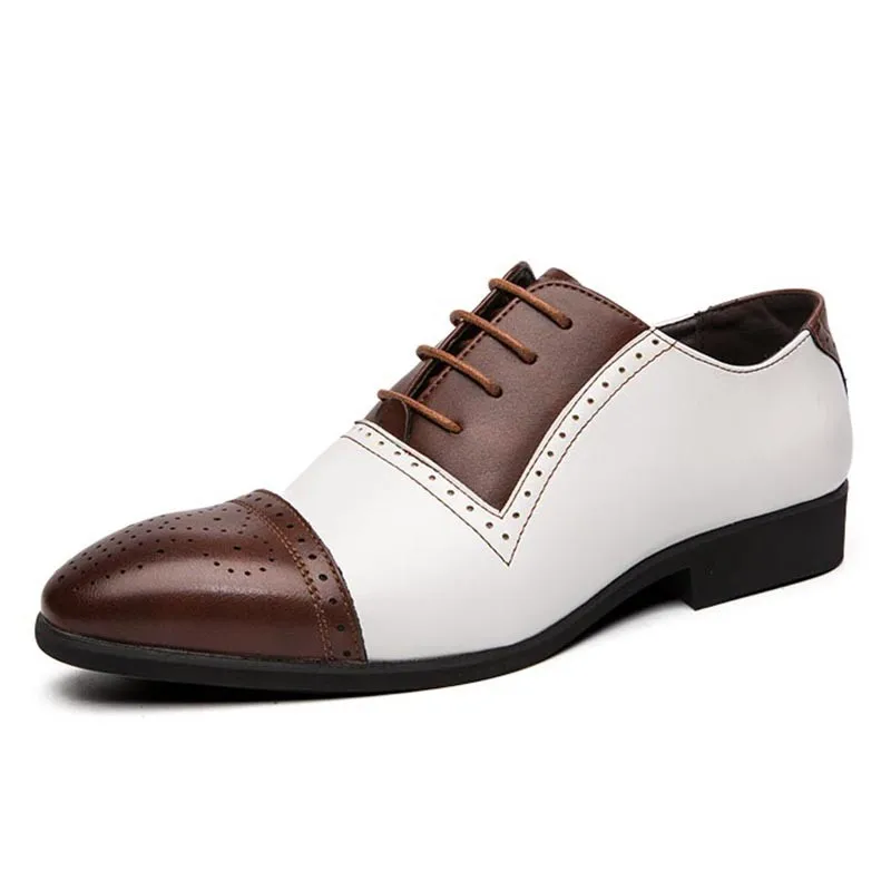 Кожени броги За мъже, Големи Размери, Модерен мъжки модел обувки За Сватбени партита, италиански Дизайнерски мъжки официални обувки Drivng, мъжки Oxfords дантела 4