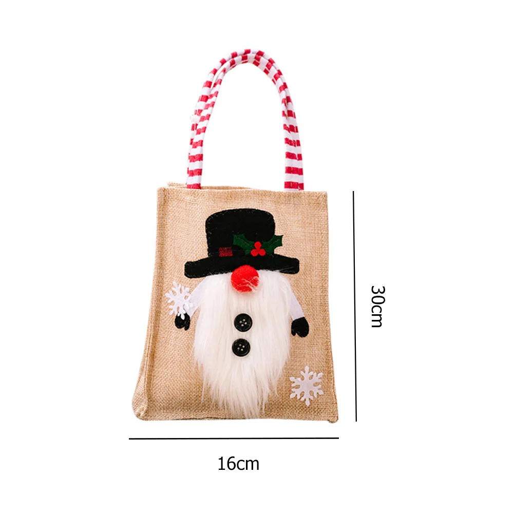Коледна Украса на Подарък Чанта от Зебло за Еднократна Употреба Съхранение, Декоративна Чанта, Многофункционална Чанта, Подарък Чанта за Празник, Коледните Събития, Партита 5