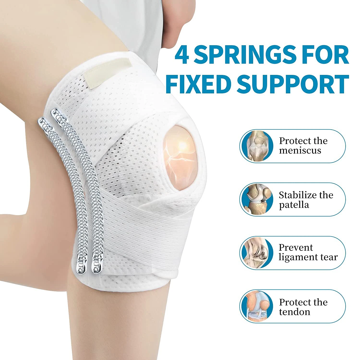 Коленете със Странични Стабилизатор за възстановяване след Травми при артрит ACL МКЛ Дишаща поддръжка на коляното 1