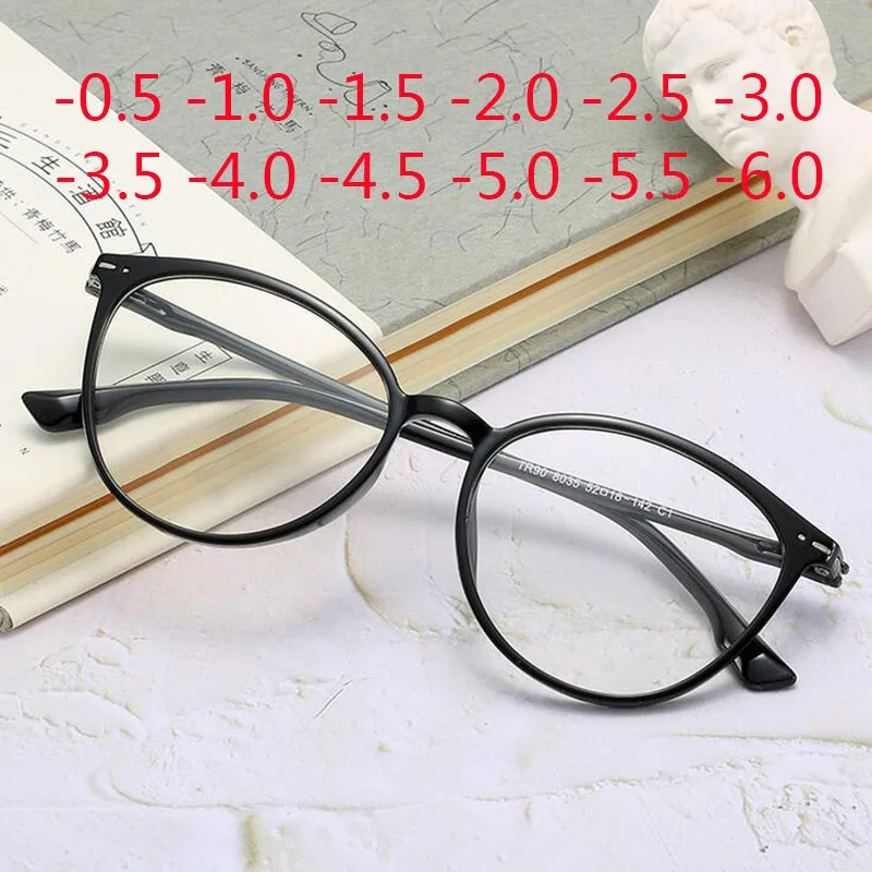 Котешко Око Прозрачни Лещи Женски Оптични Очила Очила За Късогледство -0.5 -1.0 -1.5 -2.0 -2.5 -3.0 -3.5 -4.0 -4.5 -5.0 -5.5 -6.0