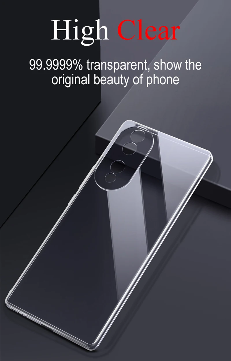 Кристално Чист Силикон Мек Калъф За Huawei Honor 70 60 50 30 Pro SE X9 X8 X7 X30 X10, X20 9X Lite ултра тънък Прозрачен Калъф 2