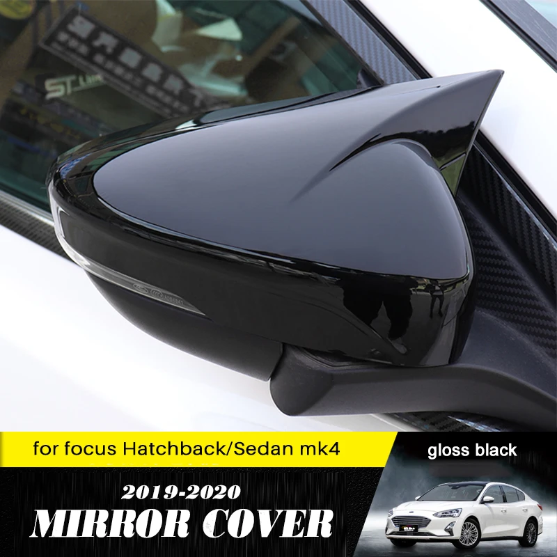 Кутията странично огледало Подходящ За Ford Focus MK4 Хетчбек, Седан 2019 2020 Карбоновые Капаци Огледала за обратно виждане ABS Автоаксесоари 2021 1