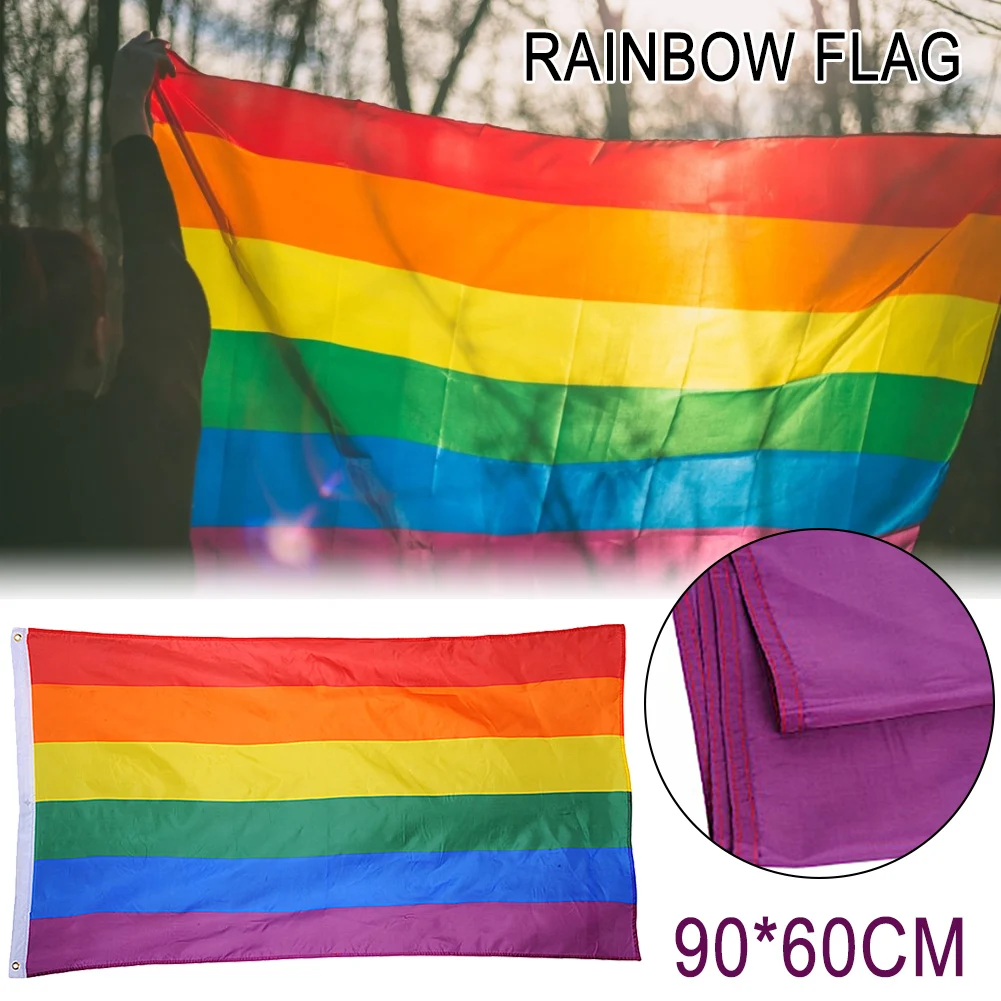 Любовта не Е Секс 90*60 см Гей-Гордост Любов Дъгата Флаг За Хомосексуалистите Филаделфия Филаделфия ЛГБТ 2