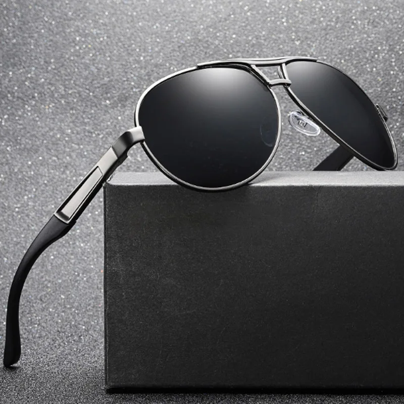 Марка Класически Дизайн Поляризирани Слънчеви Очила Мъжки Слънчеви Очила За Шофиране UV400 Vintage Слънчеви Очила с Огледално Покритие Нюанси Oculos de sol 0