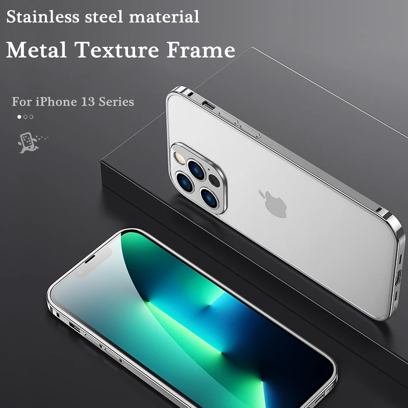 Метална Броня Калъф За Телефон iPhone 13 12 11 Pro Max Алуминиева Рамка 12 Мини устойчив на удари 3D Метален Обектива на Камерата Защитен Калъф 3