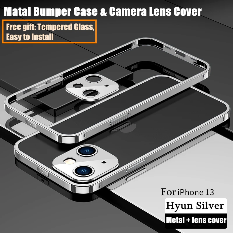 Метална Броня Калъф За Телефон iPhone 13 12 11 Pro Max Алуминиева Рамка 12 Мини устойчив на удари 3D Метален Обектива на Камерата Защитен Калъф 5